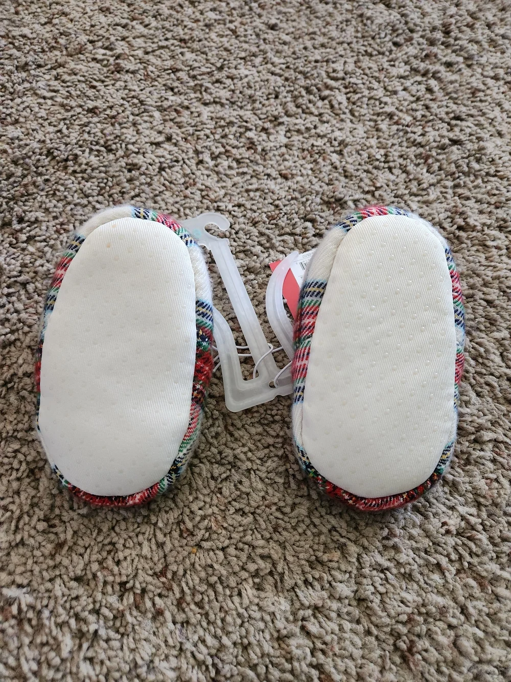 Wondershop Plaid Baby Elf Shoes - Red, Green & White Size 6/9M